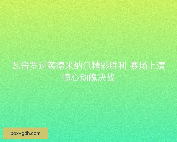 瓦舍罗逆袭德米纳尔精彩胜利 赛场上演惊心动魄决战